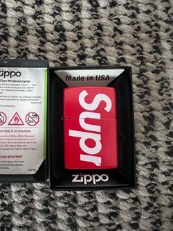 Supreme Logo Zippo Red 2018 SS18 lighter NEW
