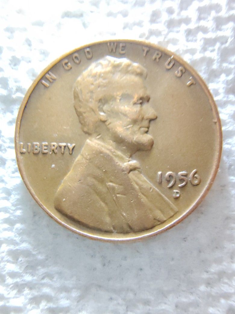 RARE 1956-D Lincoln Wheat Cent L ERROR In VF/XF Condition