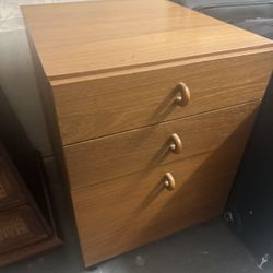Organizer Wooden Drawer Set Or Nightstand On Wheels