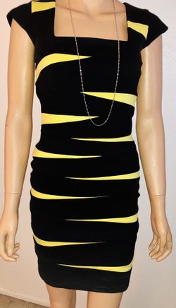 Black n Yellow stretchy dress