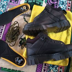 Dr. Martens 🔥WOODARD GRIZZLY 🔅LEATHER 🔅 LOW CUT CASUAL BOOTS 