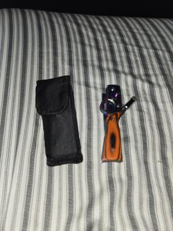 Rainbow gun flashlight knife with bag