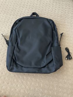 Black Backpack with Charging Port