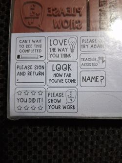 Teacher stamp set-9 stamps