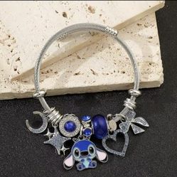 Stitch Rhinestone Charm Bracelet 