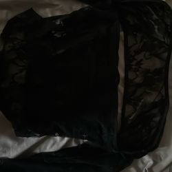black lace shirt