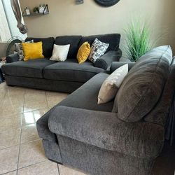 Beautiful Charcoal Grey Sofa Set From Jerome's 