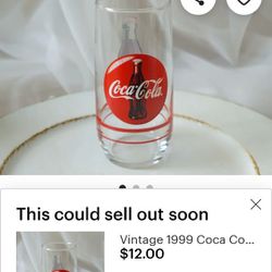 1999 Vintage Coke Glass