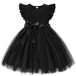 Toddler Girl Tulle Dress Summer Ruffle Sleeveless Baby Girl Fashion Casual Dress