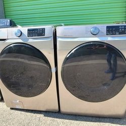 New Samsung Washer And Dryer Set Stackable Shampagne