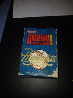 DONRUSS BASEBALL PUZZLE & CARDS 1986