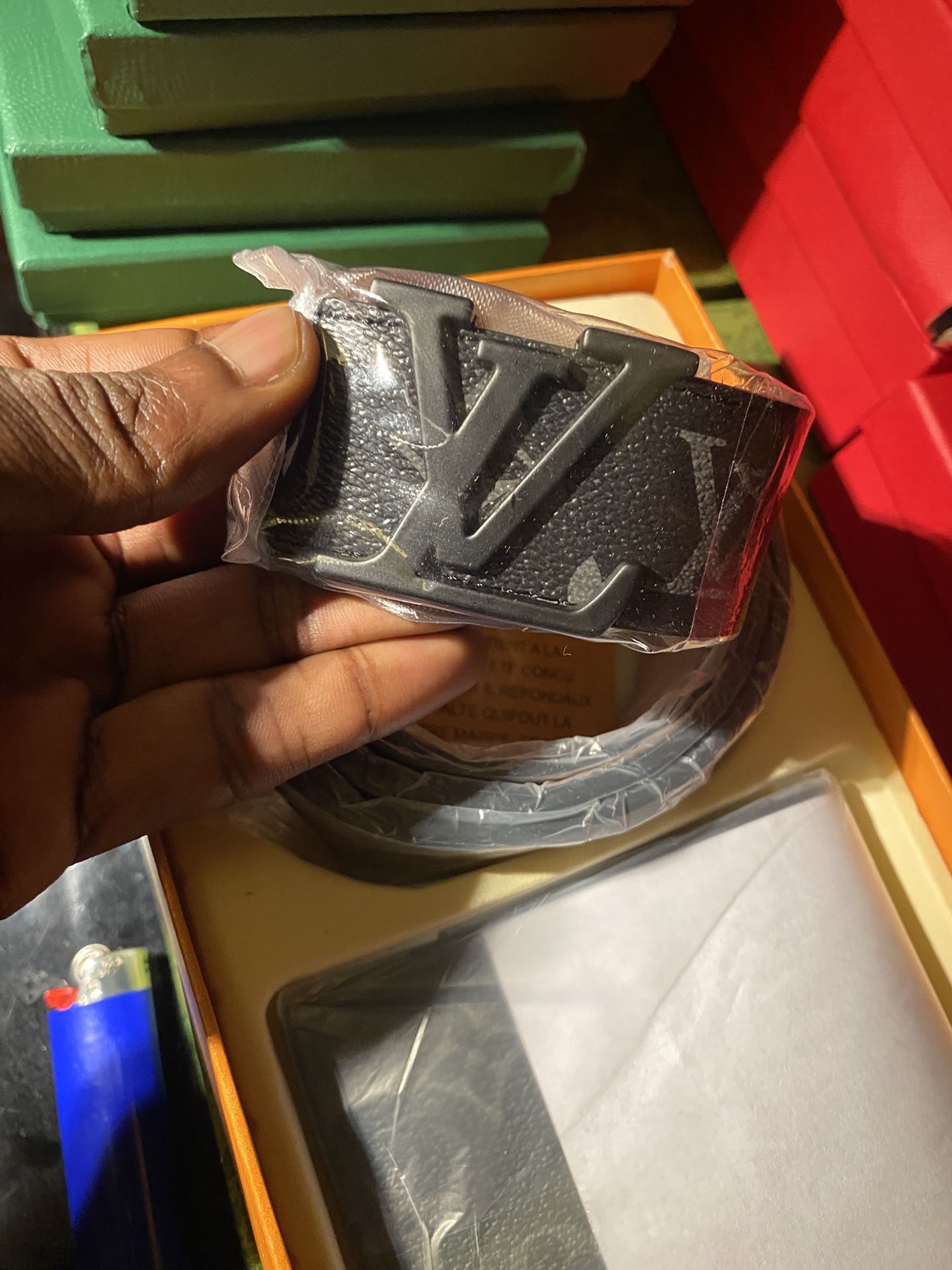 Louis Vuitton Belt & Wallet Gift set
