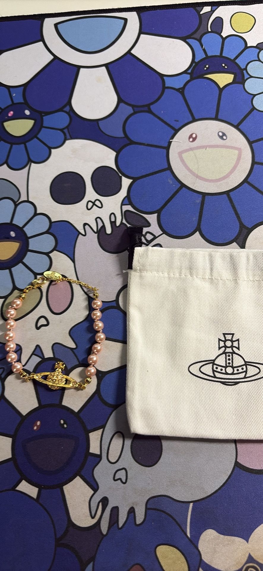 Vivienne Westwood Pink Pearl Bracelet
