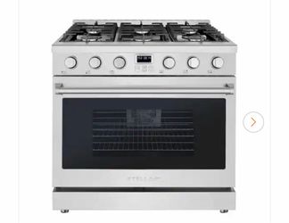 36 in. 6-Burners 6.3 cu. Ft. Freestanding Professional Gas Range in Stainless Steel with Convection Oven