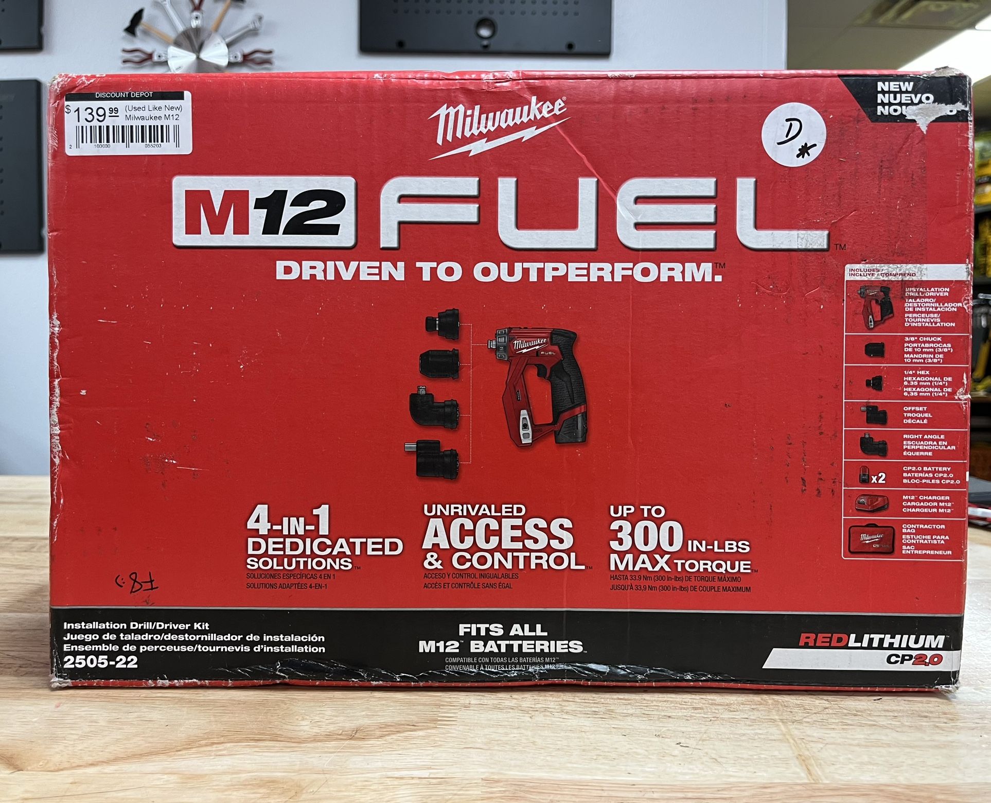 Milwaukee M12 Fuel Installation Drill/Driver Kit (used like new) for