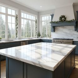 Warehouse Direct SALE Prefab quartz full slab countertop-SILVER CREST