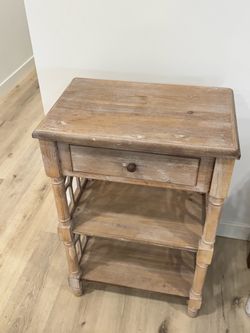 Rustic Farmhouse Side Table / Nightstand with Drawer