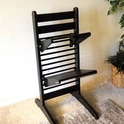 Black Wooden High Chair 