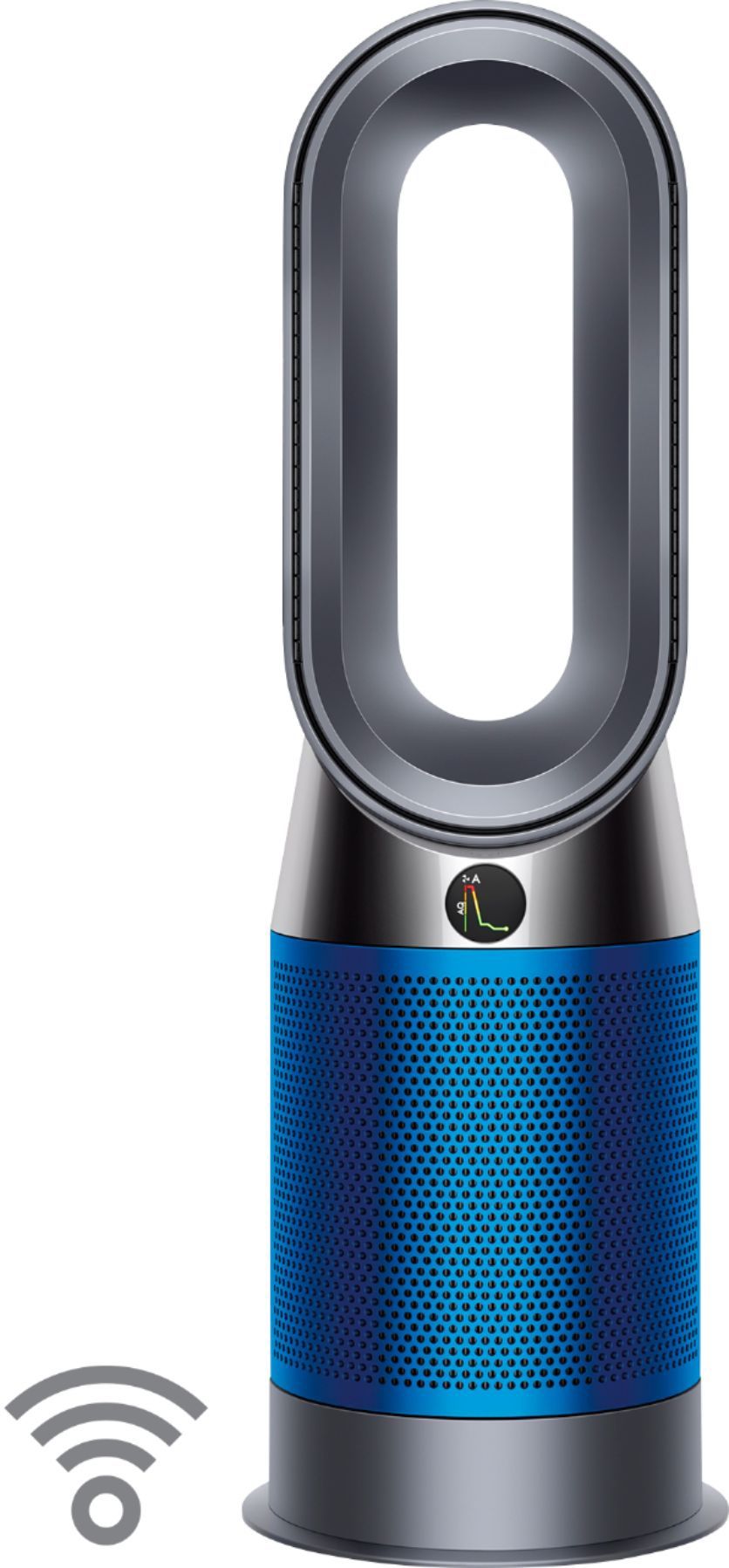 Dyson - HP04 Pure Hot + Cool 400 Sq. Ft. Smart Tower Air Purifier, Heater and Fan - Iron/Blue