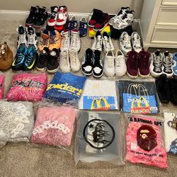 Sp5der, Bape, Jordan, Hellstar, Nike, Ugg Lot 