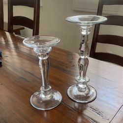 Glass candleholders