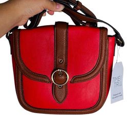 New Time and Tru Handbag – Red & Brown (NWT)