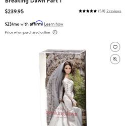 NEW IN BOX TWILIGHT BELLA BRIDE $100 OBO