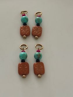 Calling Jewelry Makers 2 Pairs of Beaded Earring Charms