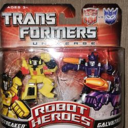 2007 Transformers Robot Heroes Sunstreaker And Galvatron 