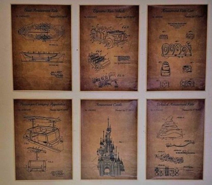 Disney Blue Print Wall Art Prints