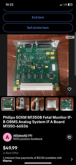 Philips 50XM M1350B Fetal Monitor IF-B OBMS Analog System IF A Board M1(contact info removed)6