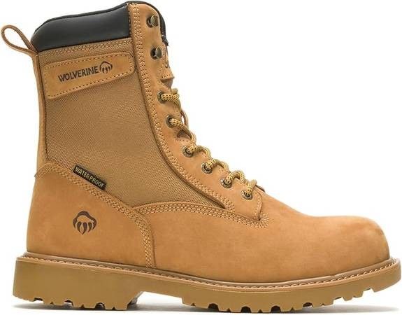 NEW SZ 8.5 Wolverine Men Floorhand Waterproof Insulated 8 " Work Boots Soft Toe Boot