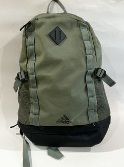 Like New! adidas Green/Black Backpack Zip Closure Adjustable Straps Pockets 19” X 15 X 7”