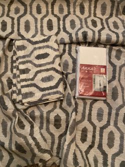 Grey And White Curtains With Sheer White Curtain 