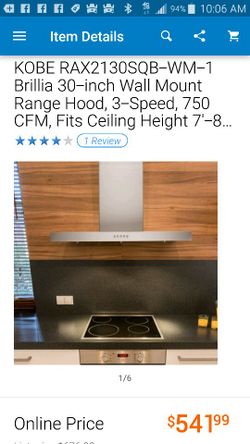 Brand new in box range hood