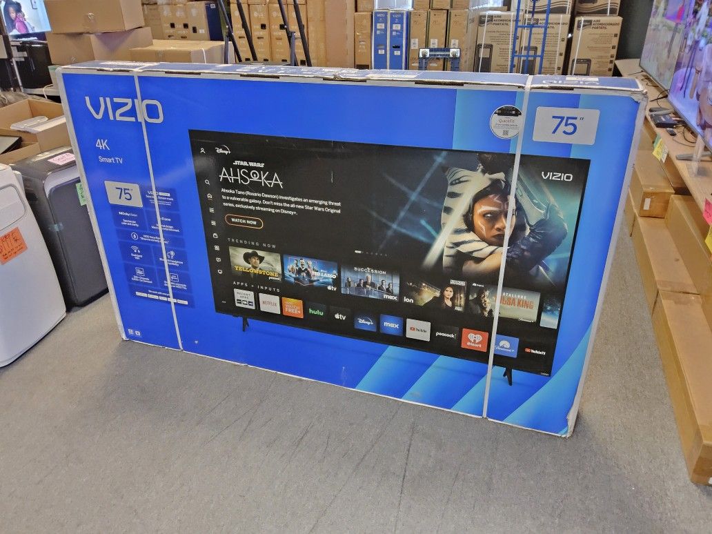 VIZIO 75 INCH UHD TV'S IN STOCK V4K75M0804 AIR PLAY CHROMECAST W/WARRANTY - PAYMENT PLANS