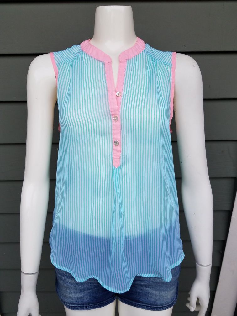 Sheer sleeveless blouse