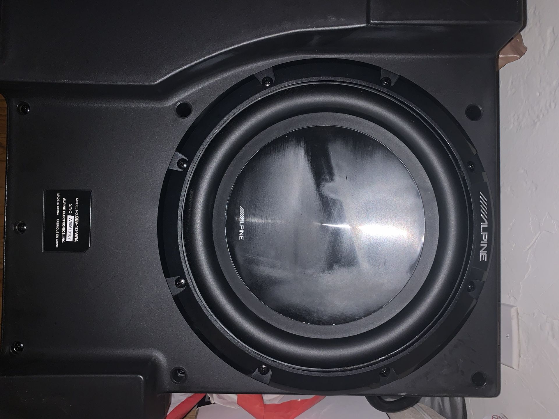 Alpine SBV-10-WRA 10” Sub Woofer - Fits Under Jeep Wrangler Jk Passenger Seat!