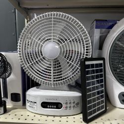 Rechargeable Solar Fan