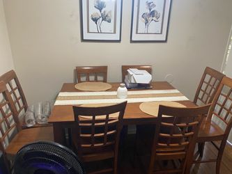 Wooden table set