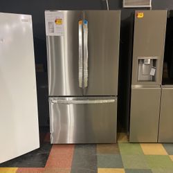 Stainless Steel Counter Depth Bottom Freezer Refrigerator‼️