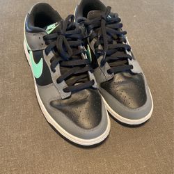 Size 12 - Nike Dunk Low Black Green Glow