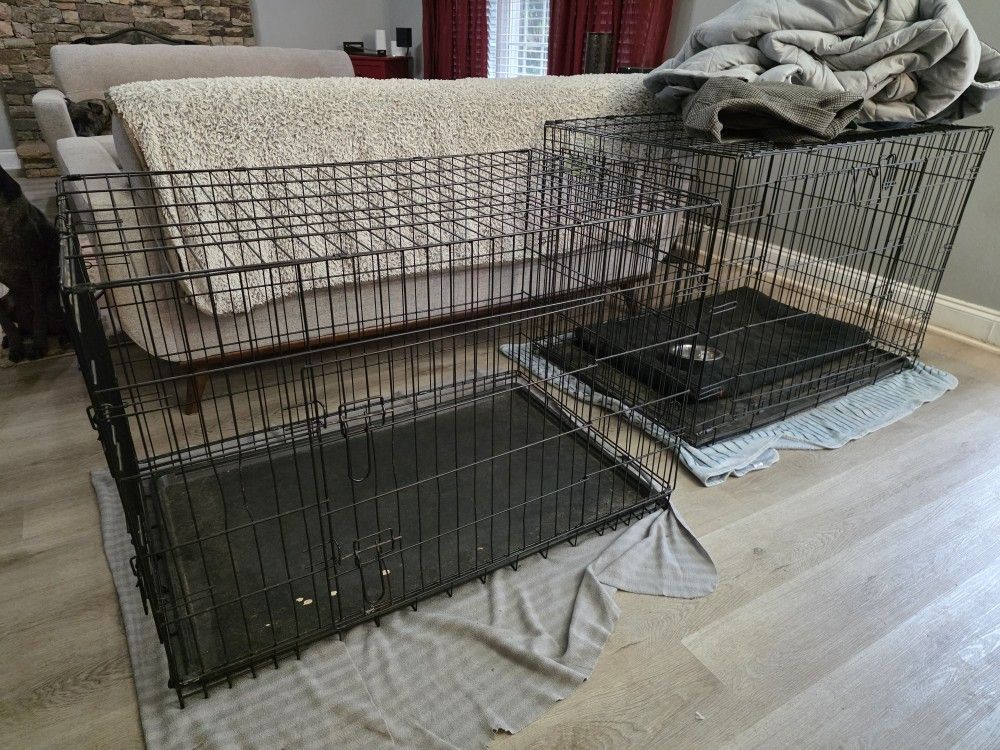 Large Metal Dog Cages $20/Each