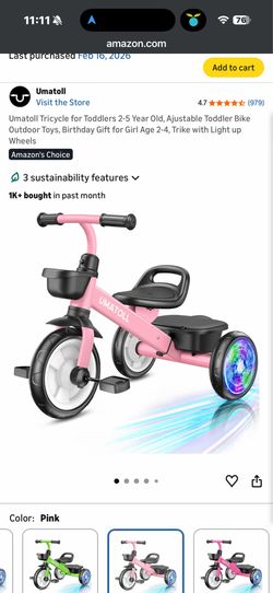 Tricycle for toddlers