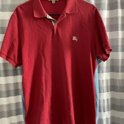 Red Burberry Polo