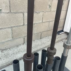 7 foot 45 pound rust barbells $25 each     