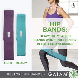 4 Resistance Bands. 2 Gaiam Restore Glute Bands + 2 Smaller Ones 