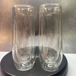 Set of (2) Awesome CORKCICLE Double Walled Champagne Flutes Glasses  Perfectly sized for a glass of your favorite champagne. These put a new level of 
