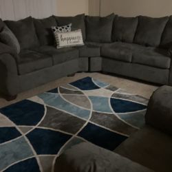 Sectional And Loveseat 