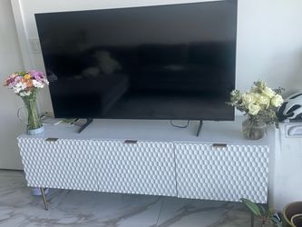 West Elm Audrey White Honeycomb Media Console